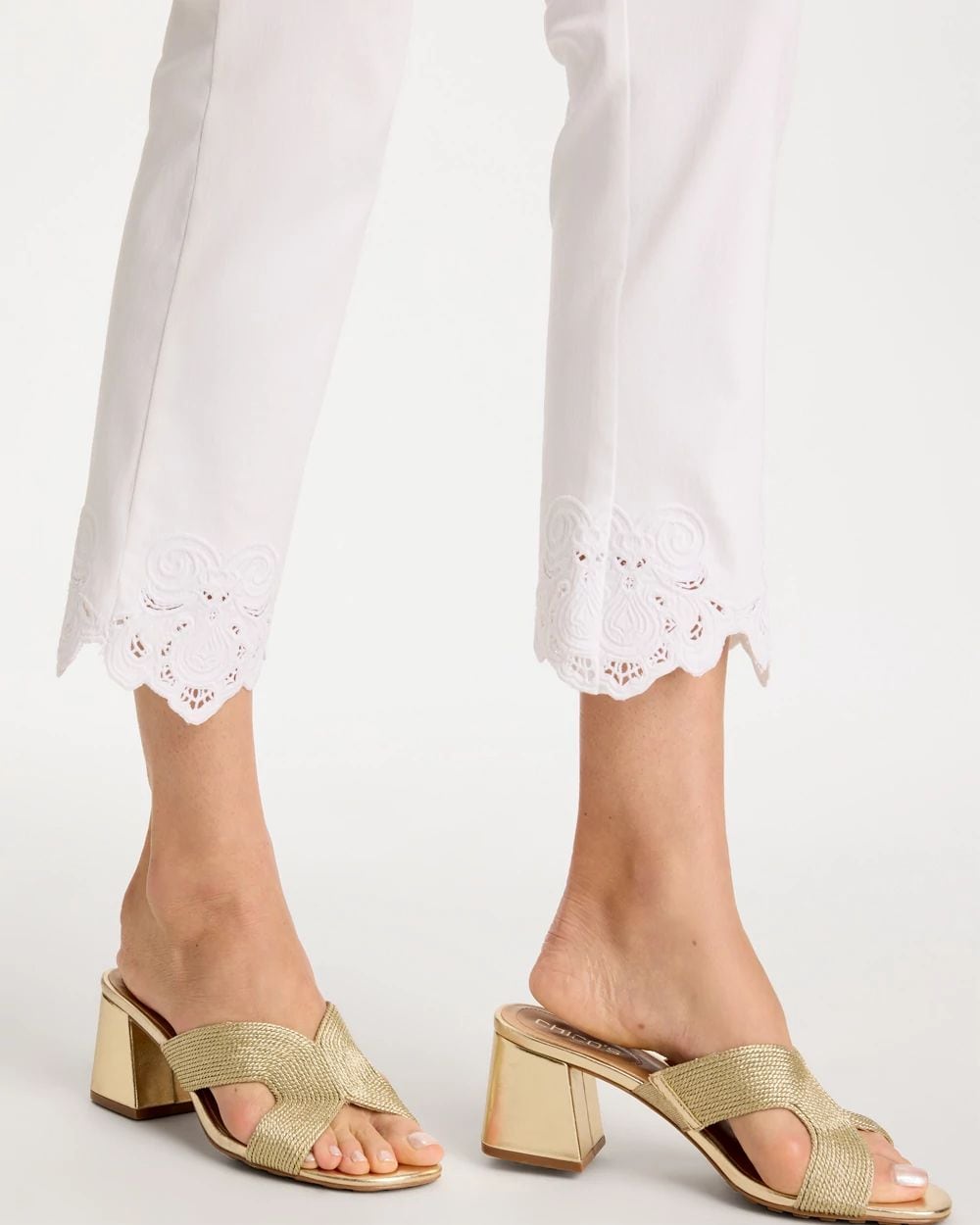 Embroidered Brigitte™ Slim Crop Pant | Chico's